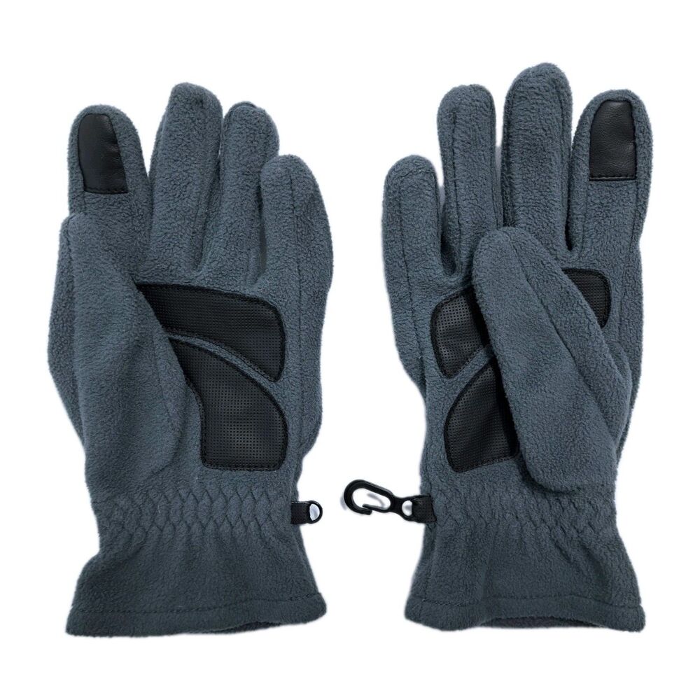 Columbia Men's Medium Thermal Reflective Omni Heat Fleece Winter Gloves Gray - Picture 2 of 7